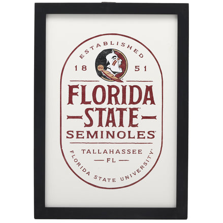 Florida State Seminoles - Badge Framed Wood Wall Decor