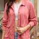 Snap Down Flap Pocket Long Sleeve Shacket
