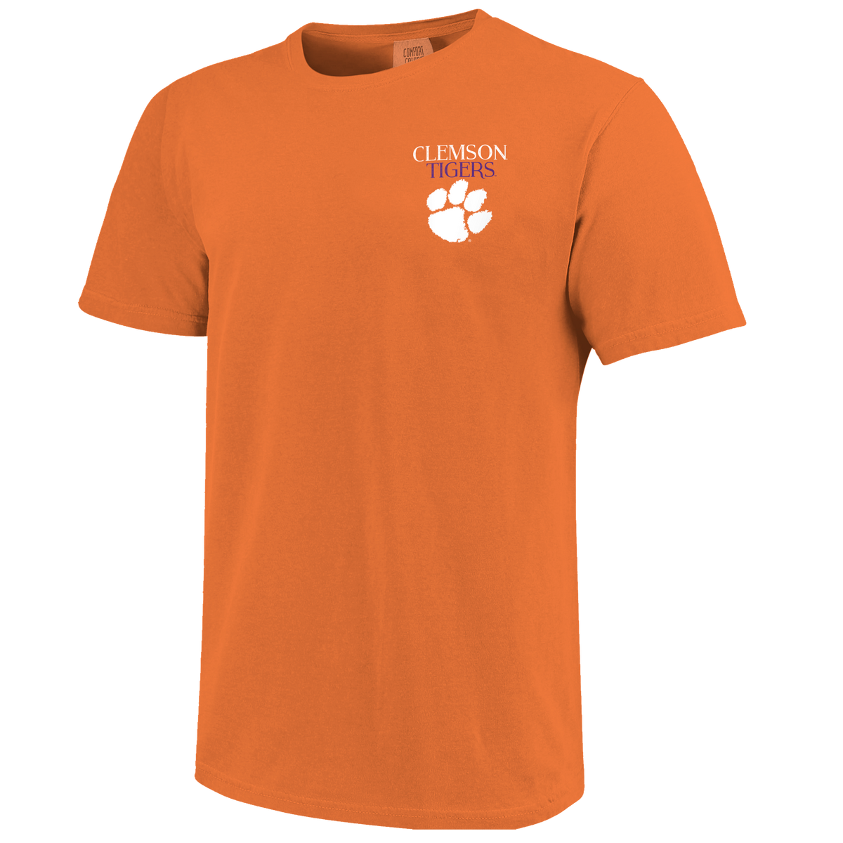 Clemson Tigers - NCAA Lined State & School Elements Comfort Color T-Shirt