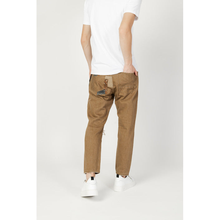 Men's Worn Out Beige Jeans by Gianni Lupo