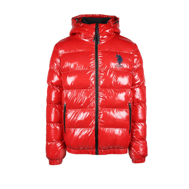 Men's Red Stallion Puffer Turtleneck Jacket by U.S. Polo Assn.