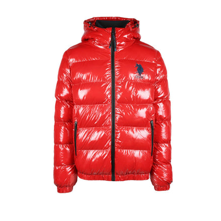 Men's Red Stallion Puffer Turtleneck Jacket by U.S. Polo Assn.