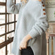 Side Slit Boat Neck Long Sleeve Sweater