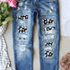Distressed Skeleton Pattern Jeans with Pockets