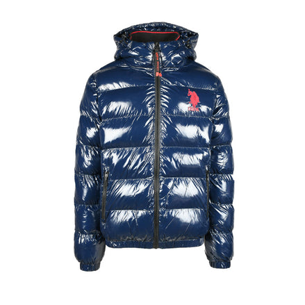 Men's Blue Atmosphere Puffer Turtleneck Jacket by U.S. Polo Assn.