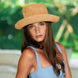 Alir Woven Raffia Sun Hat in Beige