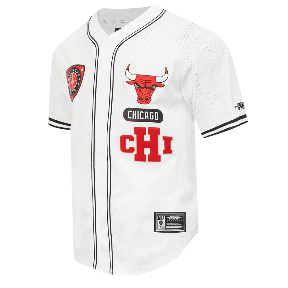 Chicago Bulls - NBA Letterman Men's Mesh Button Down Shirt
