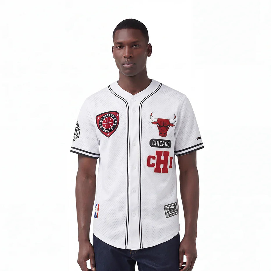 Chicago Bulls - NBA Letterman Men's Mesh Button Down Shirt
