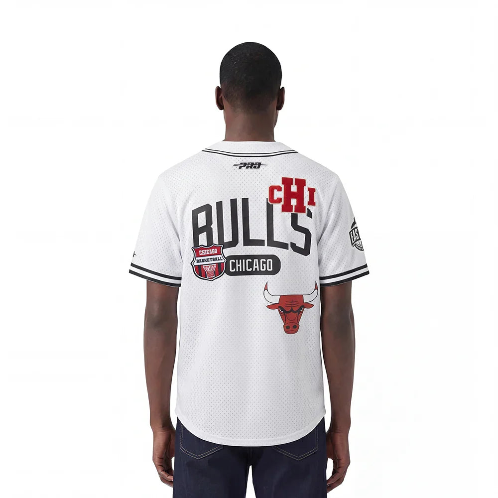 Chicago Bulls - NBA Letterman Men's Mesh Button Down Shirt