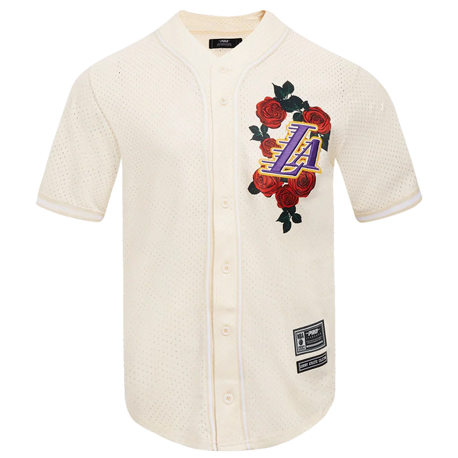 Los Angeles Lakers - NBA Roses Mesh Button Down Shirt