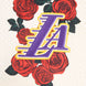 Los Angeles Lakers - NBA Roses Mesh Button Down Shirt