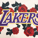 Los Angeles Lakers - NBA Roses Mesh Button Down Shirt