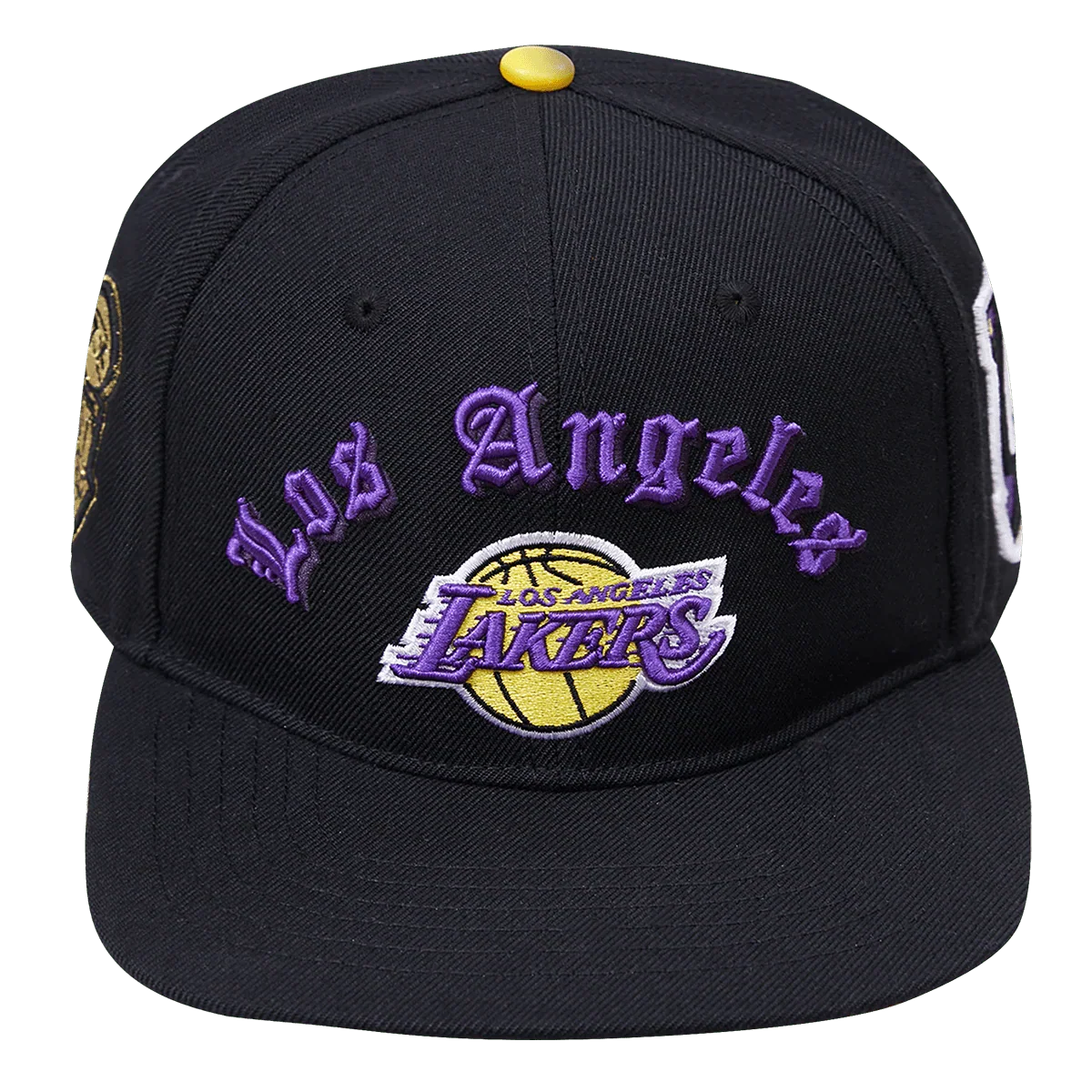 Los Angeles Lakers - NBA Old English Black Snapback Hat