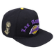 Los Angeles Lakers - NBA Old English Black Snapback Hat