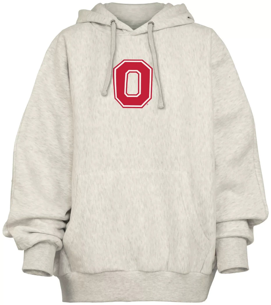 Ohio State Buckeyes - "Belvedere" Single-Piece Dolman-Style Oversize Hoodie