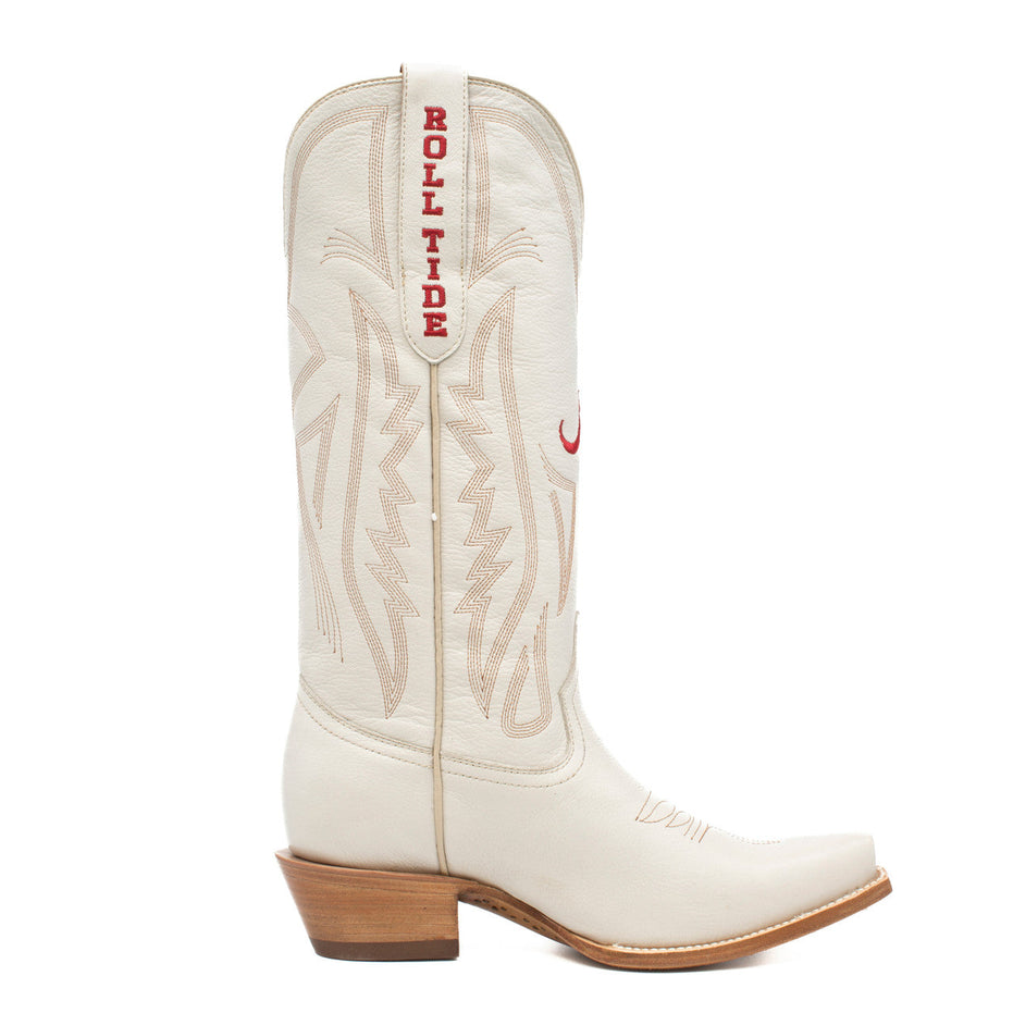 Alabama Crimson Tide - Carrie Women's Ivory Western Boot