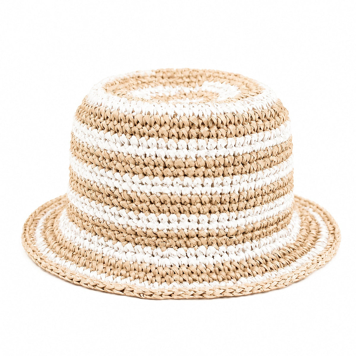 Brigitte Handwoven Raffia Sun Hat in White