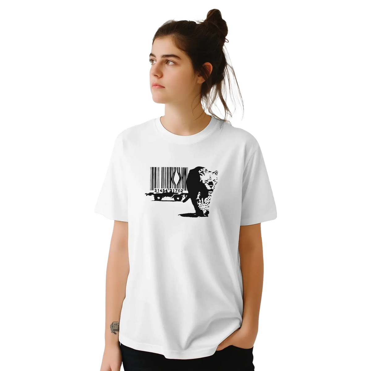 Banksy Barcode (Animal Rights) Street Art T-Shirt