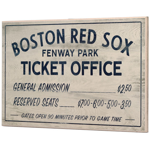 Boston Red Sox Vintage Ticket Office Wood Wall Decor