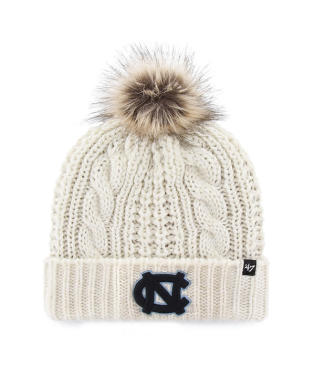 North Carolina Tar Heels - UCN White Meeko Cuff Knit, 47 Brand