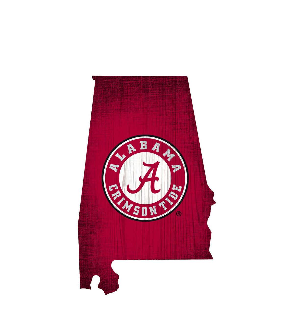 Alabama Crimson Tide - Large State Team Color Logo Sign
