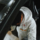 Happy Pockets Windbreaker Zip-Up Jacket (White)
