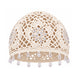 Carna Off-White Crystal-Embellished Crochet Cap