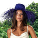 The Catalina Frayed Straw Sun Hat in Azure Blue