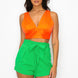 Smock V-neck Satin Bra Top