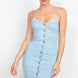 Front Button Cami Denim Dress