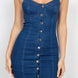 Front Button Cami Denim Dress