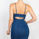 Front Button Cami Denim Dress