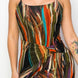 Split Thigh Multicolor Long Dress