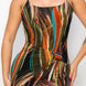 Split Thigh Multicolor Long Dress