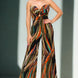 Allover Print Twist Front Wide Leg Jumpsuit