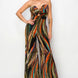 Allover Print Twist Front Wide Leg Jumpsuit