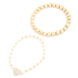 Heart Charm Beaded Bracelet Set