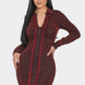 Mock Neck Long Sleeve Mini Dress