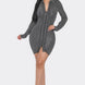 Mock Neck Long Sleeve Mini Dress