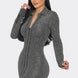 Mock Neck Long Sleeve Mini Dress