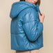 Pu Faux Leather Zipper Hooded Puffer Jacket