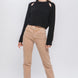 Knit Pullover Sweater With Cold Shoulder Detail