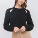 Knit Pullover Sweater With Cold Shoulder Detail