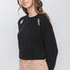 Knit Pullover Sweater With Cold Shoulder Detail