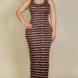 Plus Size Tie Dye Printed Tank Bodycon Maxi Dress