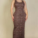 Plus Size Tie Dye Printed Tank Bodycon Maxi Dress