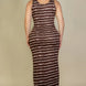 Plus Size Tie Dye Printed Tank Bodycon Maxi Dress