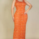 Plus Size Tie Dye Printed Tank Bodycon Maxi Dress