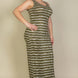 Plus Size Tie Dye Printed Tank Bodycon Maxi Dress