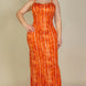 Plus Size Tie Dye Printed Cami Bodycon Maxi Dress